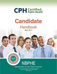 Candidate Handbook May 2017 NBPHE National Board of Public Health Examiners