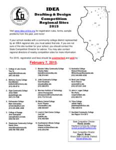 REGIONAL COMPETITION SITES