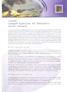 EUSAAR: European Aerosol Supersites Research