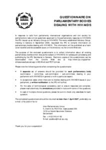 HIV/AIDS / Equipment / Email / HIV / Inter-Parliamentary Union / Fax / Technology / Health