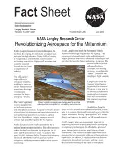 Fact Sheet National Aeronautics and Space Administration Langley Research Center Hampton, Va[removed]FS[removed]LaRC