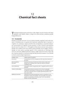 12 Chemical fact sheets