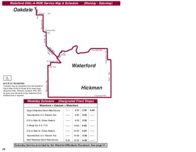 Waterford DIAL-A-RIDE Service Map & Schedule  Stearns Rd. Sierra