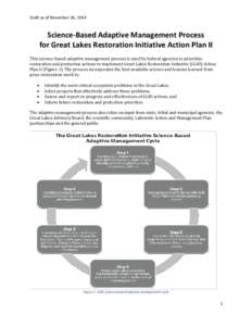 Draft as of November 26, 2014  Science-Based Adaptive Management Process for Great Lakes Restoration Initiative Action Plan II This science-based adaptive management process is used by federal agencies to prioritize rest