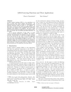 LSH-Preserving Functions and Their Applications