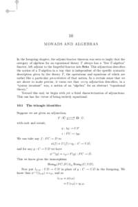 Monad / Functor / Limit / Natural transformation / Sheaf / Grothendieck topology / Kleisli category / Universal property / Adjoint functors / Category theory / Abstract algebra