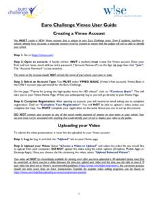 Microsoft WordEuro Challenge Vimeo User Guide