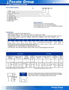 Tecate Group  Film Capacitors PART NUMBERING SYSTEM PART NUMBER EXAMPLE