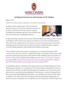 North Central Association of Colleges and Schools / Syntex / Academia / Carl Djerassi / Diane Middlebrook / University of Wisconsin–Madison / University of Wisconsin System / Jews / European people / Association of Public and Land-Grant Universities