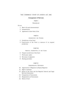 The Caribbean Court of Justice Act, 2006