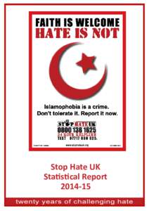 Stop Hate UK Statistical Report 2