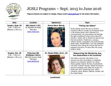 Microsoft Word - JGSLI_Programs_Sept2015-June2016(June11).doc