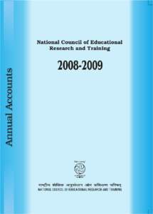 National Council of Educational Research and Training ANNUAL ACCOUNTS