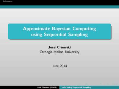 Approximate Bayesian Computing   using Sequential Sampling