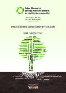 March 24th - 25th 2013 St. Regis Doha, Qatar www.qaeis.com Driving global clean energy investments Post event report