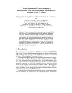 Parallel computing / Computational fluid dynamics / High Performance Fortran / Application programming interfaces / Particle-in-cell / Message Passing Interface / Fortran / SPMD / Computing / Computer programming / Software engineering