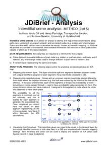 JDiBrief - Analysis Interstitial crime analysis: METHOD (3 of 5) Authors: Andy Gill and Henry Partridge, Transport for London, and Andrew Newton, University of Huddersfield Interstitial crime analysis (ICA) allows an ana