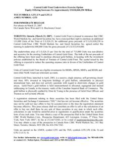 Microsoft Word - CGT - Press Release Announcing Exercise of Option 2007 _8_.