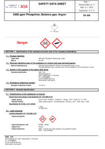 Page : 1  SAFETY DATA SHEET Revised edition no : 0 Date : 
