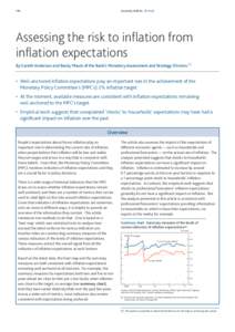148  Quarterly Bulletin 2014 Q2 Assessing the risk to inflation from inflation expectations
