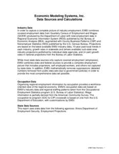 Data Sources and Calculations