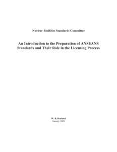 Consensus Standards and Licensing Commercial Nuclear Reactors