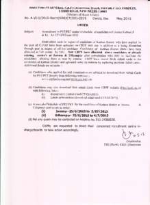 DIRECTORATB GENERAL, c.R.P.F.(Recruitment Branch, sSB cell), c.G.o. coMpLEx, LODHI ROAD, NEW DELHI-I10003 (Ministry of Home Affairs) No.