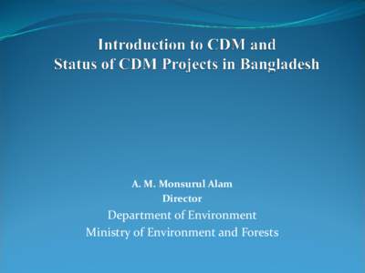 Problems and Prospects of CDM in Bangladesh