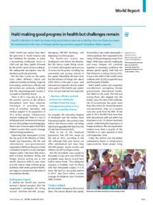 Haiti making good progress in health but challenges remain