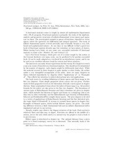 BULLETIN (New Series) OF THE AMERICAN MATHEMATICAL SOCIETY Volume 43, Number 1, Pages 123–126