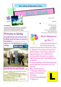 Berri Library & Information Centre  Volume 13 Issue 3 Spring 2013