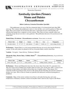 HortFact—Horticulture Department Kentucky Garden Flowers