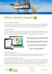 Offshore Weather Support Oil & Gas Renewables  Subsea