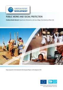 Public Works and Social Protection Feridoon Koohi-Kamali, Department of Economics, John Jay College, City University of New York Paper prepared in the framework of the European Report on Development[removed]Mobilising Eur