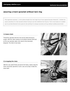 chaingang rotafixa s.p.a.  technical documentation securing a track sprocket without lock ring