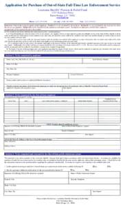 Application for Purchase of Out-of-State Full-Time Law Enforcement Service