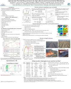 Optical and Thermal Requirements for Agricultural and Environmental Monitoring Guy Serbin1, E. Raymond Hunt Jr.2, Craig S.T. Daughtry2, Martha C. Anderson2, Andrew M. French3, and David J. Brown4 InuTeq LLC, Washington, 