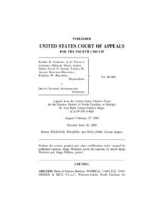 PUBLISHED  UNITED STATES COURT OF APPEALS FOR THE FOURTH CIRCUIT ROBERT B. LIENHART, et al.; DINAH J. LIENHART; MICHAEL SMITH; JOLEEN
