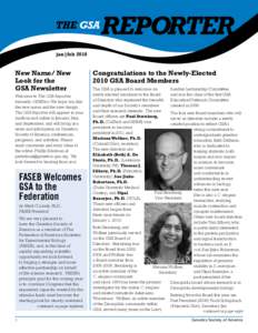 The GSA Reporter   January | February 2010 jan|feb 2010