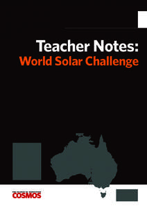 Teacher Notes:  World Solar Challenge H AC ER