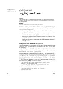 Siep Kroonenberg   configuration Juggling texmf trees