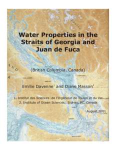 Water Properties in the Straits of Georgia and Juan de Fuca (British Columbia, Canada)