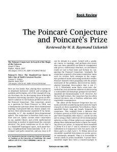 Book Review  The Poincaré Conjecture
