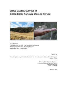Bitter Creek NWR Rodent Survey 2012_CSUS ESRP_March 2013_Finalx