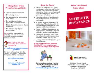 Things to do When Prescribed an Antibiotic:    