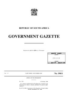 Constitution of the Republic of South Africa Second Amendment Act [No. 87 of 1998]