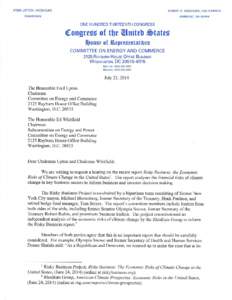 Letter to Chairmen Fred Upton and Ed Whitfield from Ranking Members Henry A. Waxman and Bobby L. Rush (July 23, 2014)