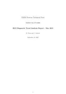 XMM-Newton Technical Note XMM-CAL-TN-0206 RGS Diagnostic Trend Analysis Report - May 2015 R. P´erez and C. Gabriel September 24, 2015