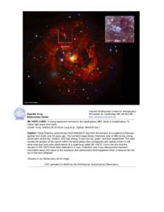 Chandra :: Photo Album :: SN 1957D in M83 :: SN 1957D in M83 Handout