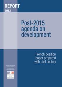 REPORT 2013 Post-2015 agenda on development